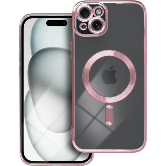 Electro Mag Cover Case Compatible With Magsafe For Iphone 15 Plus Rose Gold OEM