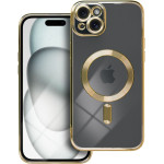 Electro Mag Cover Case Compatible With Magsafe For Iphone 15 Plus Gold OEM