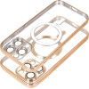 Electro Mag Cover Case Compatible With Magsafe For Iphone 15 Plus Gold OEM
