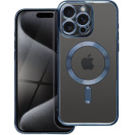 Electro Mag Cover Case Compatible With Magsafe For Iphone 15 Pro Max Blue Titanium OEM