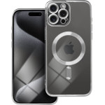 Electro Mag Cover Case Compatible With Magsafe For Iphone 15 Pro Max Silver OEM