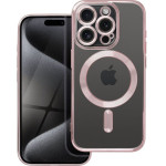 Electro Mag Cover Case Compatible With Magsafe For Iphone 15 Pro Rose Gold OEM