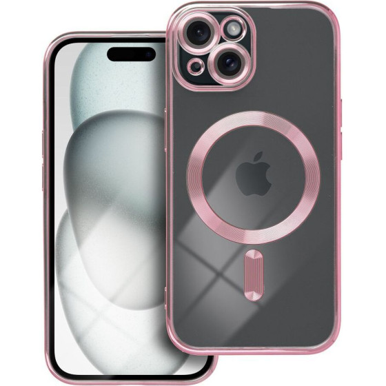 Electro Mag Cover Case Compatible With Magsafe For Iphone 15 Rose Gold OEM