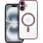 Electro Mag Cover Case Compatible With Magsafe For Iphone 16 Plus Deep Purple OEM