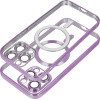 Electro Mag Cover Case Compatible With Magsafe For Iphone 16 Plus Deep Purple OEM