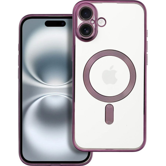 Electro Mag Cover Case Compatible With Magsafe For Iphone 16 Plus Deep Purple OEM