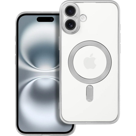 Electro Mag Cover Case Compatible With Magsafe For Iphone 16 Plus Silver OEM