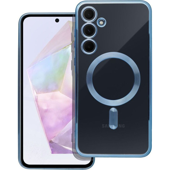Electro Mag Cover Case Compatible With Magsafe For Samsung A35 Blue OEM