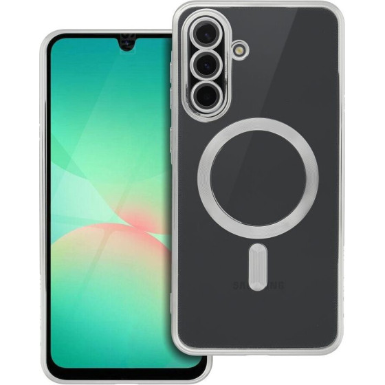 Electro Mag Cover Case Compatible With Magsafe For Samsung A56 Silver OEM