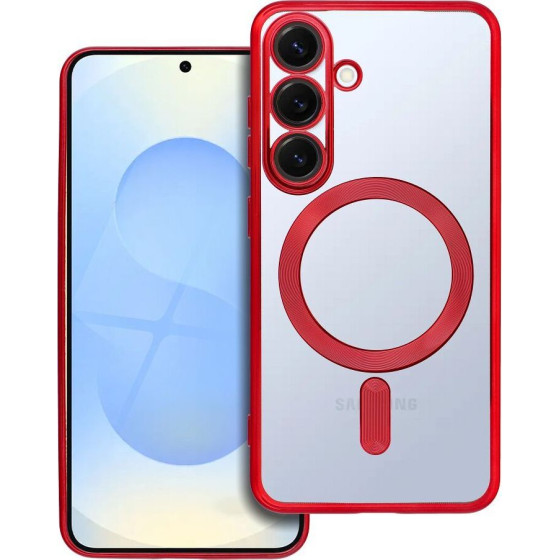 Electro Mag Cover Case Compatible With Magsafe For Samsung S25 Red OEM