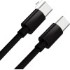 Cable Type C To Type C Pd Qc 3A 60W C296 (Long Conector 8mm) 1 m Black OEM