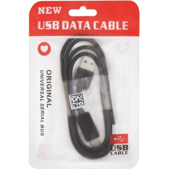 Cable Usb A To Type C 3.0 2A HD2 1 m Black OEM