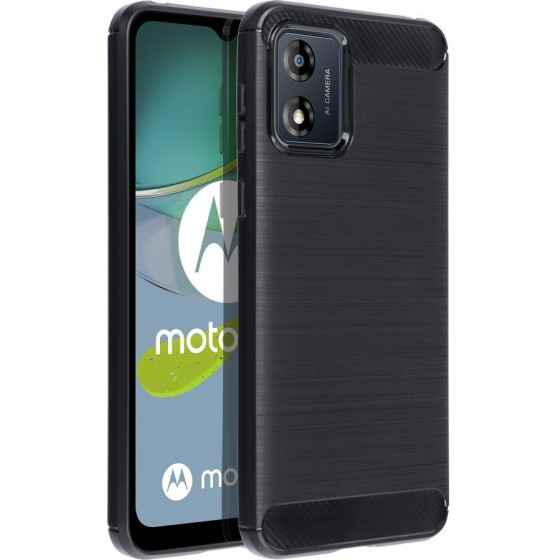 Carbon Case For Motorola E13 Black OEM