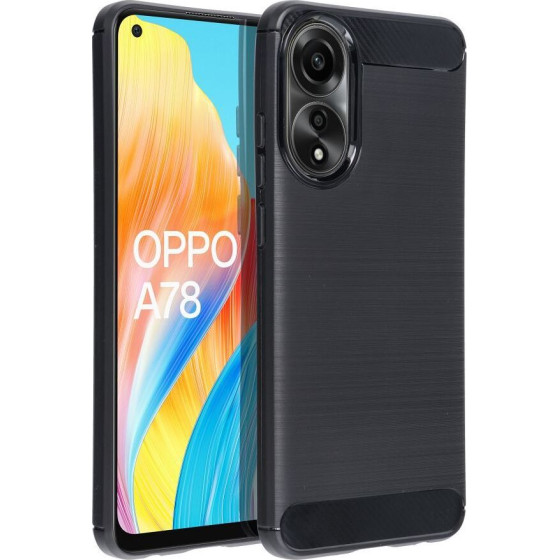 Carbon Case For Oppo A78 5G Black OEM