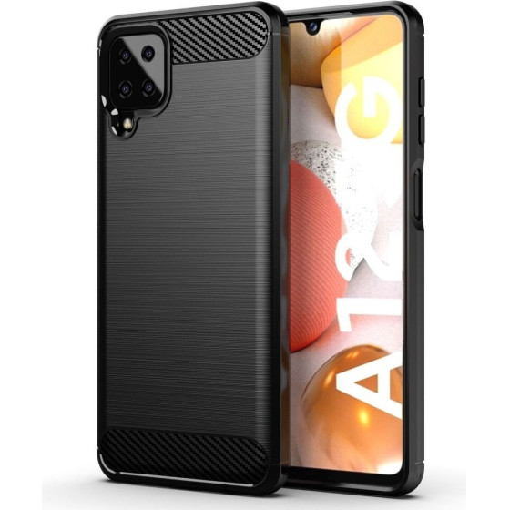 Carbon Case For Samsung A12 Black OEM
