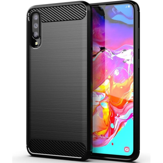 Carbon Case For Samsung A70 / A70s Black OEM