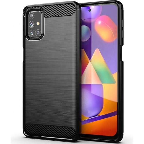 Carbon Case For Samsung M31s Black OEM