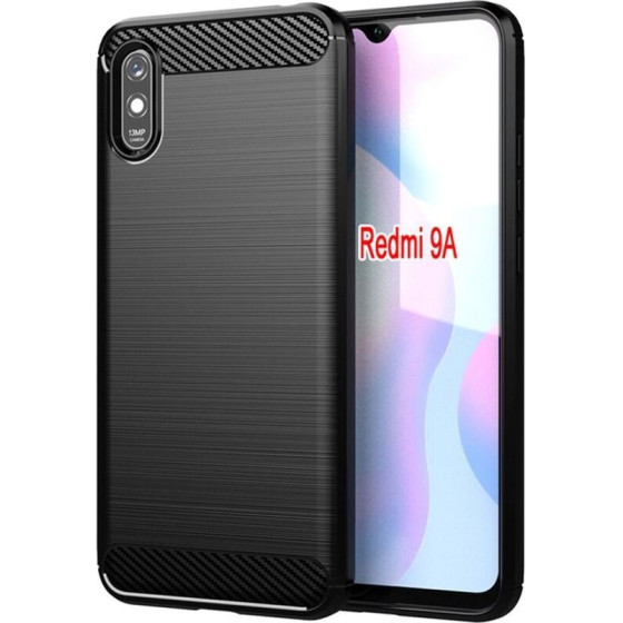 Carbon Case For Xiaomi Redmi 9A / 9AT Black OEM