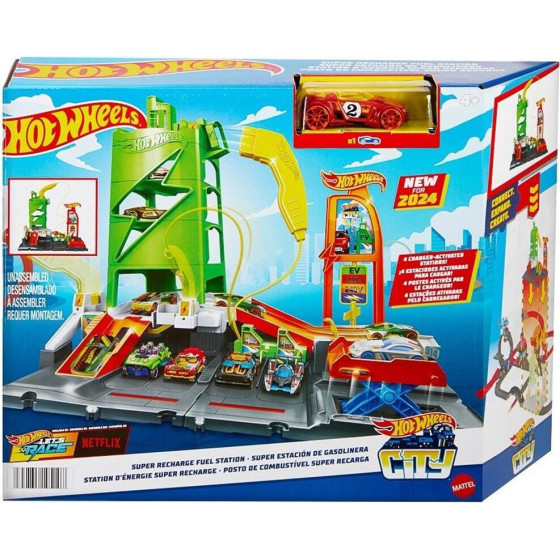 Mattel Hot Wheels City: Super Recharge Fuel Station - Playset (HTN79)