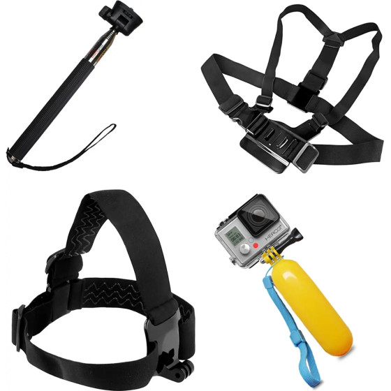 Hurtel 9 In 1 Accessories Set For Gopro Hero 4 3 3+ 2 1 - (Gopro Adapter Set 9pcs/set)