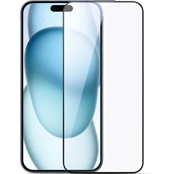Joyroom 2.5D Anti-Blue Light + Dustproof Tempered Glass With Black Frame For Iphone 15 Plus/16 Plus - (JR-MLG0286)