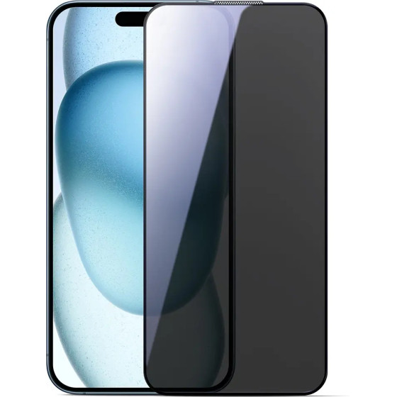 Joyroom 2.5D Dustproof Privacy Tempered Glass With Black Frame For Iphone 15 Plus/16 Plus - (JR-MLG0282)