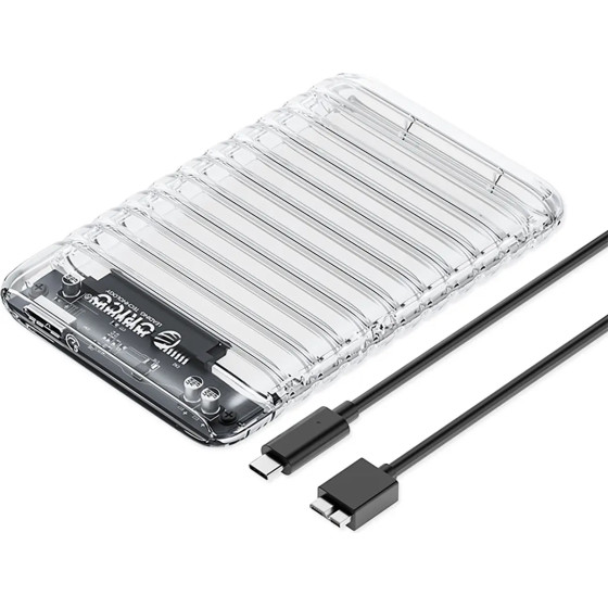 Orico 2139U3-V1 2.5 HDD/Ssd Usb Micro-B 5Gb/s Disk Drive - Transparent - (ORICO-2139U3-CR-EP-HU)