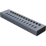 Orico BT2U3-13AB Hub 13x USB-A 3.0 With Switches - Gray - (ORICO-BT2U3-13AB-EU-GY-BP-HU)