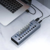 Orico BT2U3-16AB Hub 16x USB-A 3.0 With Switches - Gray - (ORICO-BT2U3-16AB-EU-GY-BP-HU)