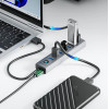 Orico CL7U-U3 Hub 7x USB-A, 3.0 USB-C 5V/3A - Gray - (ORICO-CL7U-U3-10-GY-BP-HU)