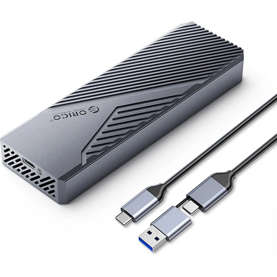 Orico CNM2-G20 M.2 Nvme USB-C 3.2 20Gb/s Disk Drive - Gray - (ORICO-CNM2-G20-GY-BP-HU)