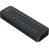Orico CT2U3-10AB 10x USB-A 3.0 Hub With Switches - Black - (ORICO-CT2U3-10AB-EU-BK-BP-HU)
