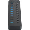 Orico CT2U3-10AB 10x USB-A 3.0 Hub With Switches - Black - (ORICO-CT2U3-10AB-EU-BK-BP-HU)