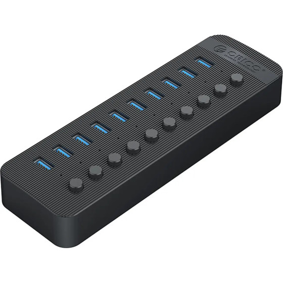 Orico CT2U3-10AB 10x USB-A 3.0 Hub With Switches - Black - (ORICO-CT2U3-10AB-EU-BK-BP-HU)