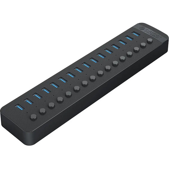 Orico CT2U3-16AB 16x USB-A 3.0 Hub With Switches - Black - (ORICO-CT2U3-16AB-EU-BK-BP-HU)