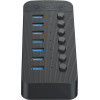 Orico CT2U3-7AB 7x USB-A 3.0 Hub With Switches - Black - (ORICO-CT2U3-7AB-EU-BK-BP-HU)