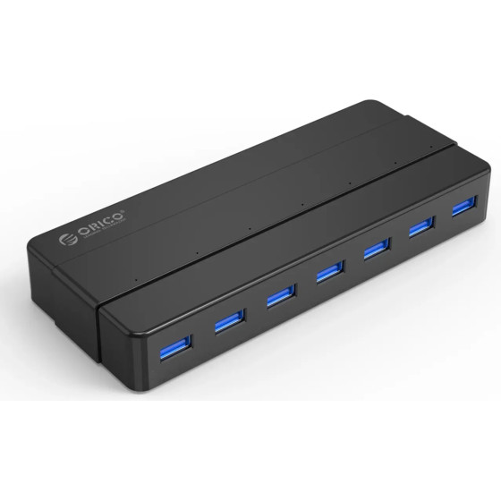 Orico Hub H7928-U3-V1 7x USB-A 3.0 - Black - (ORICO-H7928-U3-V1-EU-BK-BP-HU)