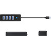 Orico Hub PW4U-U3 USB-A / 4x USB-A 3.0 - Black - (ORICO-PW4U-U3-015-BK-EP-HU)