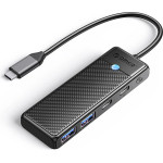 Orico Hub USB-C PAPW2AC-C3 Docking Station 2x USB-A 3.0 + 2x USB-C 3.0 - Black - (ORICO-PAPW2AC-C3-015-BK-EP-HU)