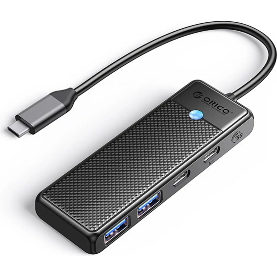 Orico Hub USB-C PAPW2AC-C3 Docking Station 2x USB-A 3.0 + 2x USB-C 3.0 - Black - (ORICO-PAPW2AC-C3-015-BK-EP-HU)