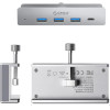 Orico MH4PC Hub Clamp-Mounted USB-C / 3x USB-A 3.0 + 1x USB-C 3.0 - Silver - (ORICO-MH4PC-10-SV-BP-HU)