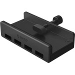 Orico MH4PU Hub Clamp-Mounted 4x USB-A 3.0 - Black - (ORICO-MH4PU-BK-BP-HU)