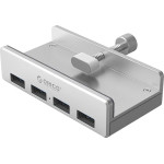 Orico MH4PU Hub Clamp-Mounted 4x USB-A 3.0 - Silver - (ORICO-MH4PU-SV-BP-HU)