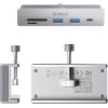 Orico MH5PC Hub Clamp-Mounted USB-C / 2x USB-A 3.2 + 1x USB-C 3.2 + 1x SD&Tf - Silver - (ORICO-MH5PC-10-SV-BP-HU)