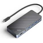 Orico OM28PR-G2 USB-C Docking Station With M.2 Drive Slot + 1 x USB-A 3.2 + 1x USB-C 3.2 + 2x USB-A 2.0 + 1x Hdmi + 1x Ethernet - Black - (ORICO-OM28PR-G2-BK-EP-HU)