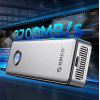 Orico OUM2-G20 M.2 Nvme USB-C 3.2 20Gb/s Disk Drive - Silver - (ORICO-OUM2-G20-SV-BP-HU)