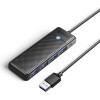Orico PAPW4A-C3 USB-A Hub Docking Station 4x USB-A 3.0 - Black - (ORICO-PAPW4A-C3-015-BK-EP-HU)
