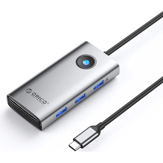 Orico PW11-6P USB-C Hub Docking Station 3x USB-A 3.0 + 1x USB-C 2.0 + 1x Hdmi - Gray - (ORICO-PW11-6P-GY-EP-HU)