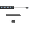 Orico PW7U-U3 Hub 7x USB-A 3.0 + USB-C 5V/3A 1m - Black - (ORICO-PW7U-U3-10-BK-EP-HU)