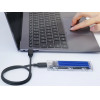 Orico TCM2-C3 M.2 Nvme To USB-C 10Gb/s Disk Drive - Blue - (ORICO-TCM2-C3-BL-BP-HU)